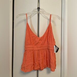 O’Neill Women’s Kelby Spaghetti Strap Orange Top Size Large